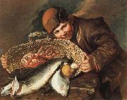 CERUTI, Giacomo Boy with a  Basket of Fish china oil painting reproduction